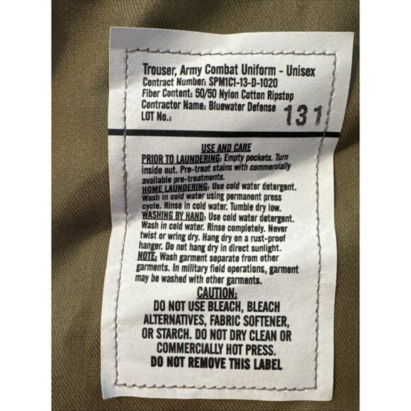 US Military Combat Trousers Mens Small Short Mulitcam Uniform Ripstop Army NEW - Picture 5 of 7